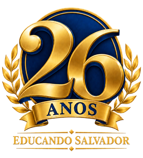 Selo comemorativo de 26 anos educando Salvador